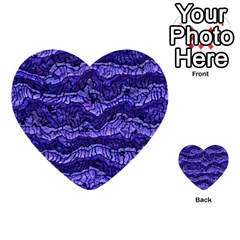 Alien Skin Blue Multi-purpose Cards (heart)  by ImpressiveMoments