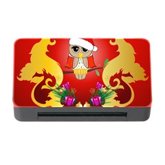 Funny, Cute Christmas Owl  With Christmas Hat Memory Card Reader With Cf by FantasyWorld7