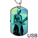 Sad Guitar Dog Tag USB Flash (Two Sides)  Back