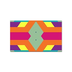 Colorful Rhombus And Stripes Sticker Rectangular (100 Pack) by LalyLauraFLM