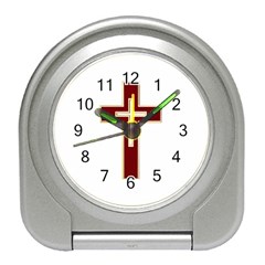 Red Christian Cross Travel Alarm Clock by igorsin