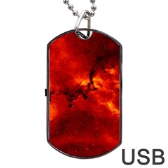 Rosette Nebula 2 Dog Tag Usb Flash (two Sides)  by trendistuff