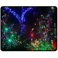 Christmas Lights 2 Double Sided Fleece Blanket (medium)  by trendistuff