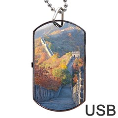 Great Wall Of China 1 Dog Tag Usb Flash (one Side) by trendistuff