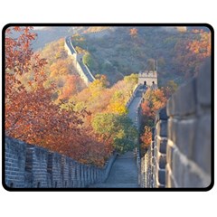 Great Wall Of China 1 Double Sided Fleece Blanket (medium)  by trendistuff