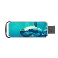 Great White Shark 1 Portable Usb Flash (one Side) by trendistuff