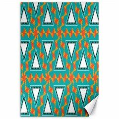 Triangles And Other Shapes Pattern			canvas 12  X 18  by LalyLauraFLM