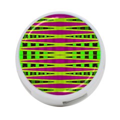 Bright Green Pink Geometric 4-port Usb Hub (two Sides)  by BrightVibesDesign