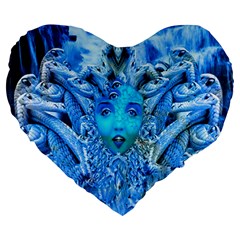 Medusa Metamorphosis Large 19  Premium Heart Shape Cushions by icarusismartdesigns