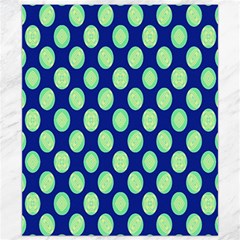 Mod Retro Green Circles On Blue Canvas 8  X 10  by BrightVibesDesign
