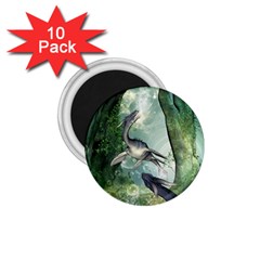 Awesome Seadraon In A Fantasy World With Bubbles 1 75  Magnets (10 Pack)  by FantasyWorld7