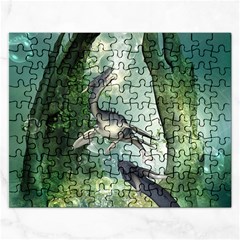 Awesome Seadraon In A Fantasy World With Bubbles Rectangular Jigsaw Puzzl by FantasyWorld7