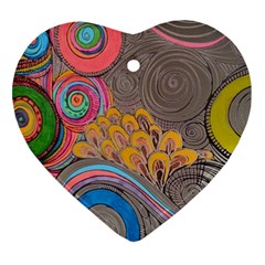 Rainbow Passion Ornament (heart)  by SugaPlumsEmporium