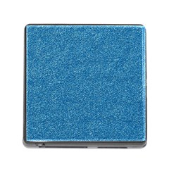 Festive Blue Glitter Texture Memory Card Reader (square) by yoursparklingshop