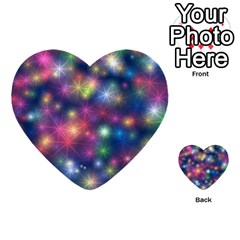 Starlight Shiny Glitter Stars Multi-purpose Cards (heart)  by yoursparklingshop