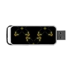 Festive Black Golden Lights  Portable Usb Flash (one Side) by yoursparklingshop