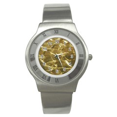 Gold Bar Golden Chic Festive Sparkling Gold  Stainless Steel Watch by yoursparklingshop