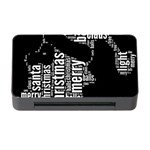 Funny Santa Black And White Typography Memory Card Reader with CF Front