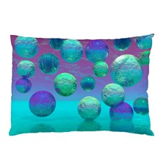 Ocean Dreams, Abstract Aqua Violet Ocean Fantasy Pillow Case (two Sides) by DianeClancy