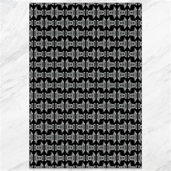Black White Tiki Pattern Canvas 12  X 18   by BrightVibesDesign