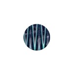 Blue Turquoise Zigzag Pattern 1  Mini Buttons Front