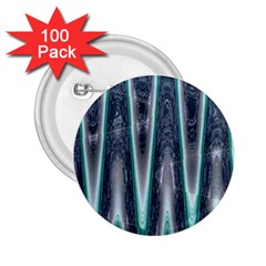 Blue Turquoise Zigzag Pattern 2 25  Buttons (100 Pack)  by BrightVibesDesign