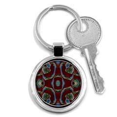 Fancy Maroon Blue Design Key Chains (round)  by BrightVibesDesign