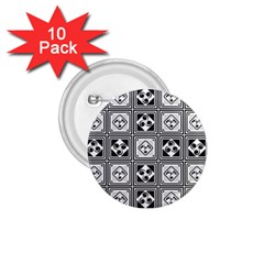 Black And White 1 75  Buttons (10 Pack) by FunkyPatterns