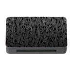 Grey Ombre feather pattern, black, Memory Card Reader with CF Front