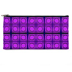 Bright Pink Mod Circles Pencil Cases by BrightVibesDesign