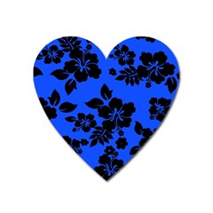 Dark Blue Hawaiian Heart Magnet by AlohaStore