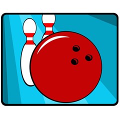 Bowling  Fleece Blanket (medium)  by Valentinaart