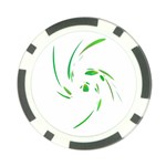 Green twist Poker Chip Card Guards Back