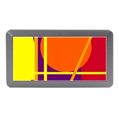 Orange Abstract Design Memory Card Reader (mini) by Valentinaart