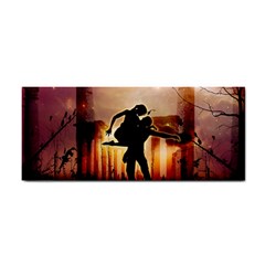 Dancing In The Night With Moon Nd Stars Hand Towel by FantasyWorld7