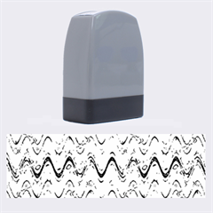 Blue Wavy Squiggles Name Stamps by BrightVibesDesign