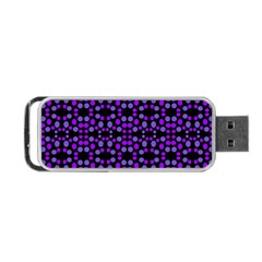 Dots Pattern Purple Portable Usb Flash (two Sides) by BrightVibesDesign