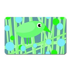 Green Bird Magnet (rectangular) by Valentinaart