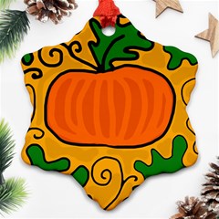 Thanksgiving Pumpkin Snowflake Ornament (2-side) by Valentinaart