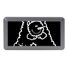Funny Snowball Doodle Black White Memory Card Reader (mini) by yoursparklingshop