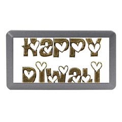 Happy Diwali Greeting Cute Hearts Typography Festival Of Lights Celebration Memory Card Reader (mini) by yoursparklingshop