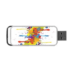 Crazy Multicolored Double Running Splashes Portable Usb Flash (one Side) by EDDArt