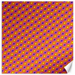 Vibrant Retro Diamond Pattern Canvas 12  X 12   by DanaeStudio