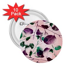 Spiral Eucalyptus Leaves 2 25  Buttons (10 Pack)  by DanaeStudio