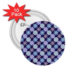 Snowflakes Pattern 2 25  Buttons (10 Pack)  by DanaeStudio