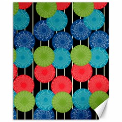 Vibrant Retro Pattern Canvas 11  X 14   by DanaeStudio