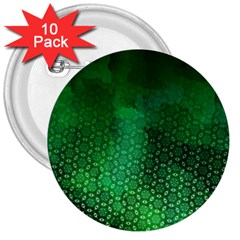 Ombre Green Abstract Forest 3  Buttons (10 Pack)  by DanaeStudio