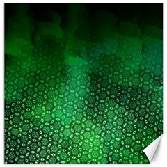 Ombre Green Abstract Forest Canvas 16  X 16   by DanaeStudio