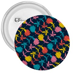 Colorful Floral Pattern 3  Buttons by DanaeStudio