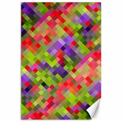 Colorful Mosaic Canvas 12  X 18   by DanaeStudio